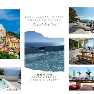 Aparthotel Conca C21- Front Little Pool, Private Jacuzzi Sea View, Marina dʼAndora